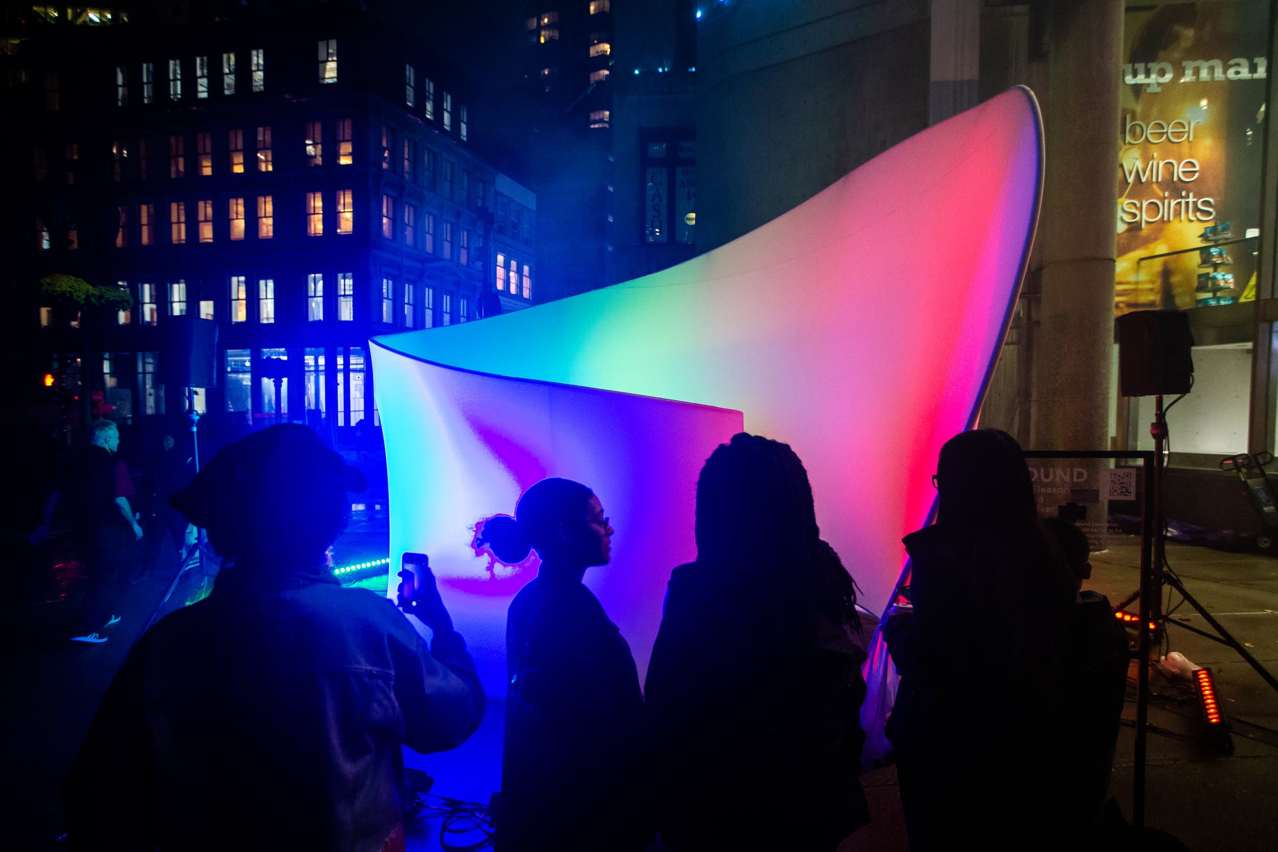 View from front of structure