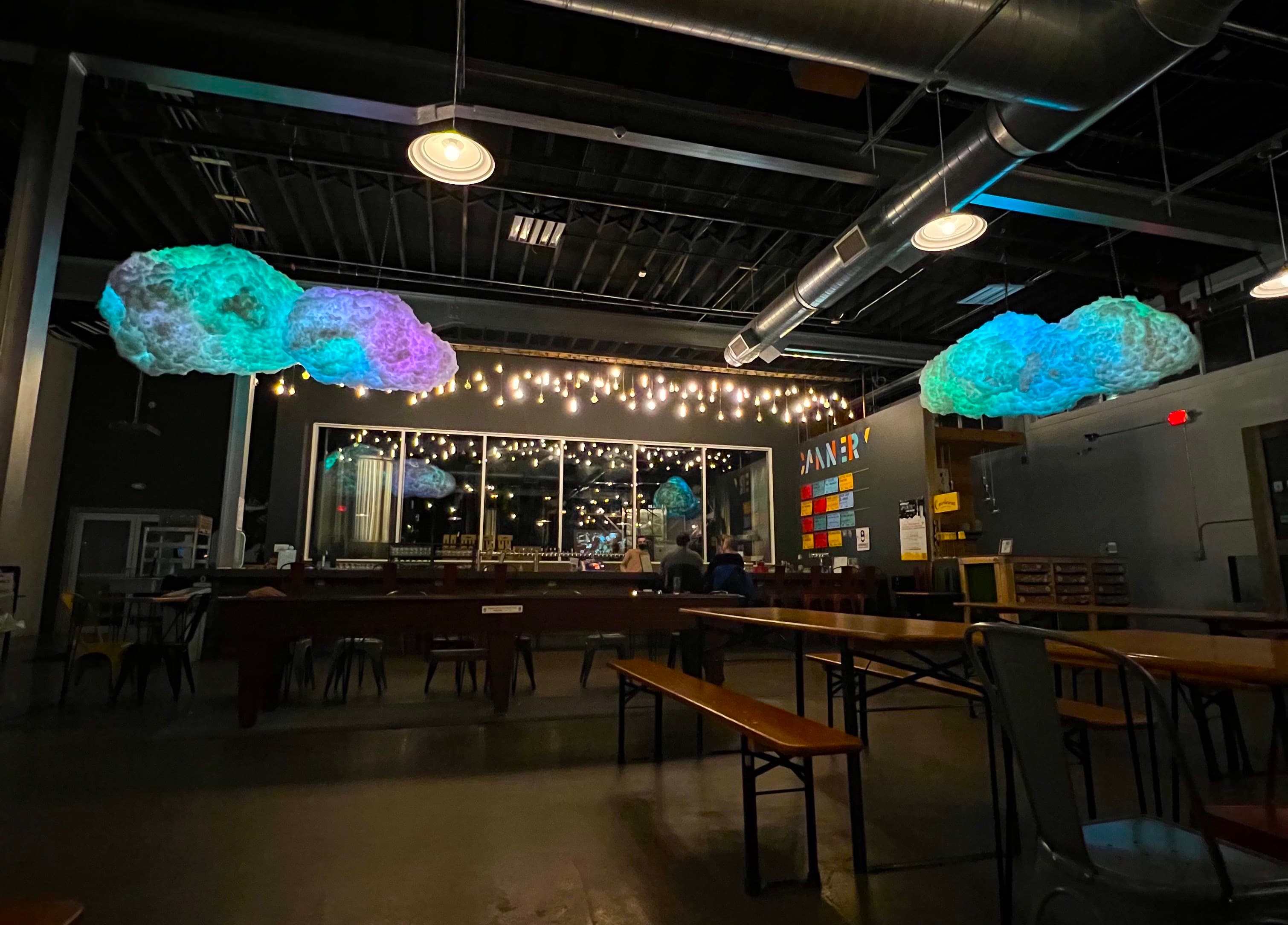 Final cloud placement in Aeronaut Brewery